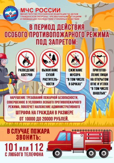 Особый противопожарный режим на территории Омской области с 7 апреля по 7 июня 2025 года.